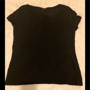 H&M Black V-Neck T-Shirt